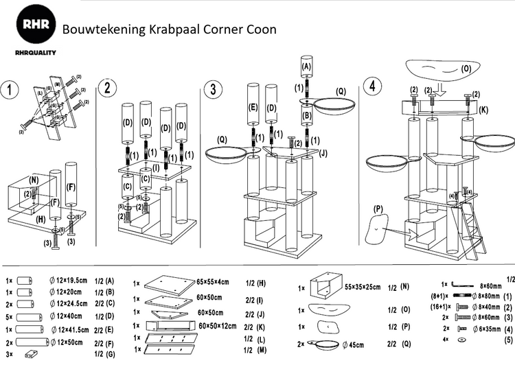 Krabpaal Corner Coon (Crème)